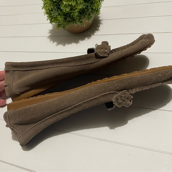 Coach Fortunata‎ Gray Leather Suede Flats Loafers Shoes Women’s Size 10 - Picture 5 of 10